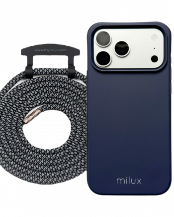 milux Hülle Nightblue + Kordel Reflektor Schwarz