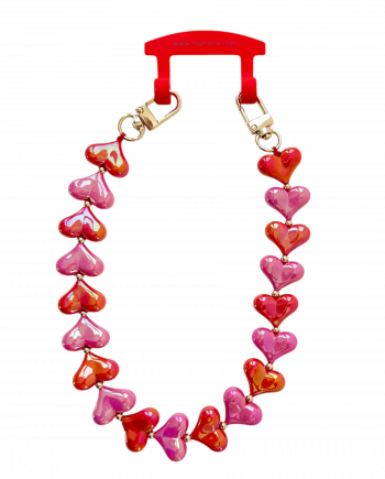 milux Kette Herzchen - rot rosa