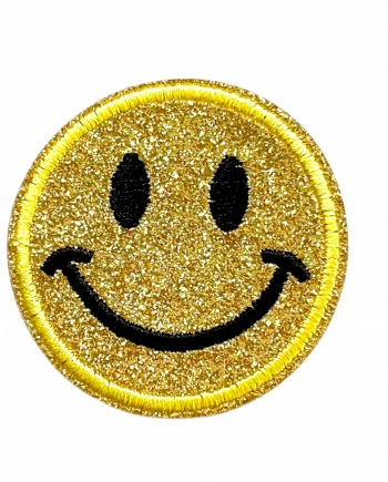 Sticker Glitzer Smiley Gelb
